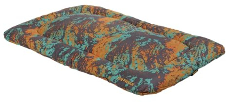 RUFFWEAR Basecamp Hundebett, bequemes & leichtes Reisebett für Hunde, maschinenwaschbar, 30 x 48, Orange Reef