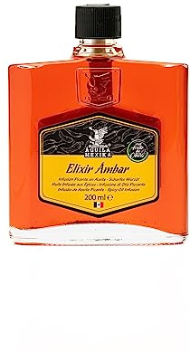 EIíxir Ámbar Infusión de aceite de oliva picante hecha con chiles y ajo (4 unidades)