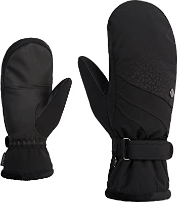 Ziener Damen KASANDRA Ski-Fäustling/Wintersport | extra warm atmungsaktiv G-Loft, black, 7,5