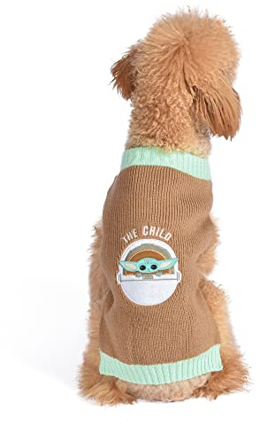 Star Wars Mandalorian The Child Dog Sweater - The Mandalorian & Grogu Pet Outerwear for Dogs - Officially Licensed Dog Apparel & Accessories, Size Medium