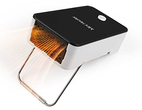 Portable Space Heater YOUCIDI Mini Desk Heater Electric Fan Air Warmer for Room/Office/Desktop Black