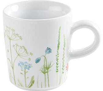 KAHLA Five Senses Wildblume Espresso-Obertasse 0,09 l | Espressotasse aus Porzellan rot/gelb