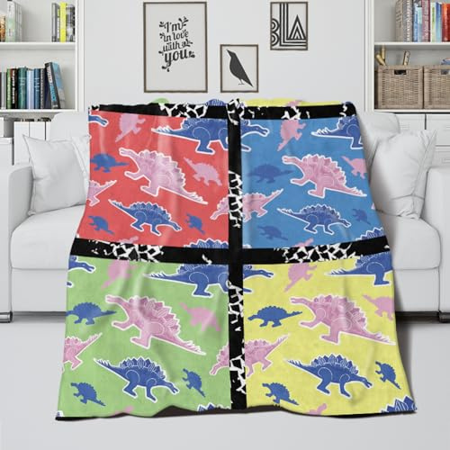 Manta El Color De Los Dinosaurios Cubre Sofa Mantas para Cama De Franela,Cobijas De Invierno Extra Suave,Manta Polar,Mantas para Sofa,Plaid Sofa（180X220Cm）