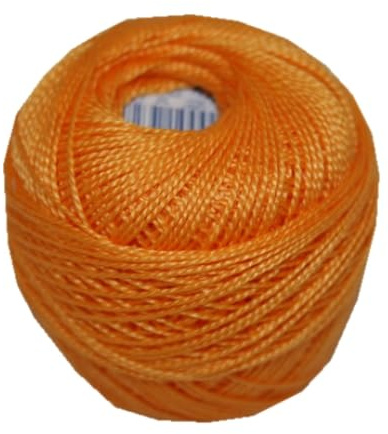 PERLOVKA Kreuzstichgarn Baumwolle Perlgarn 10g 85m orange apfelsine (1282)