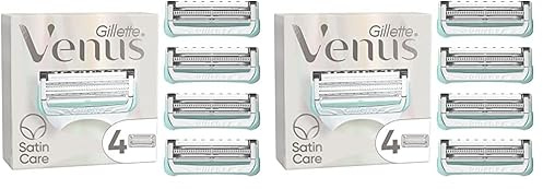 Venus Gillette Maquinilla De Depilación Para Mujer Ingles Y Zona Íntima, Pack 4 Recambios, Ayuda A Proteger La Piel Irritación Tras (Paquete de 2)