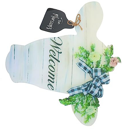 Amosfun 4 Stück Auflistung Ornamente Hängendes Schild Entzückendes Türschild Willkommensschild Für Die Veranda Im Freien Schild Für Haustür Foto Girlande Kranzschild Im Freien Grey Acryl