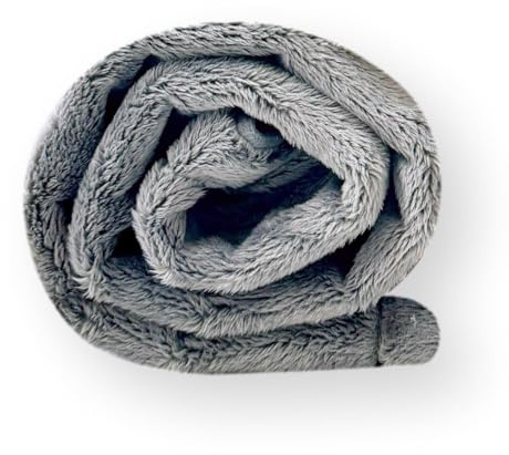 4L Textil Hundedecke flauschig für kleine Hunde und Katzen Katzendecke Hundedecke für unterwegs Kuscheldecke Hund Katzen Kuscheldecke Sofaschutz waschbar grau 60x40