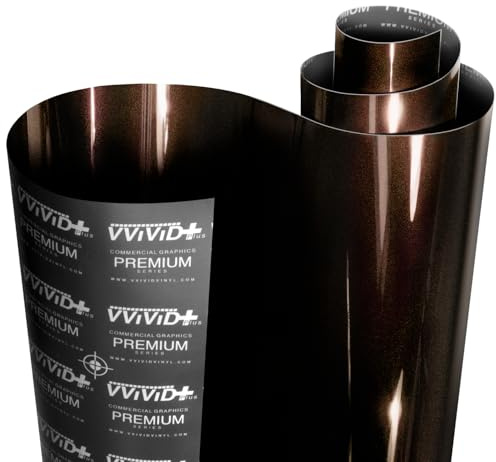 VViViD+ Ultra Gloss Shadow Metallic Amber Vinyl Car Wrap (1ft x 5ft)