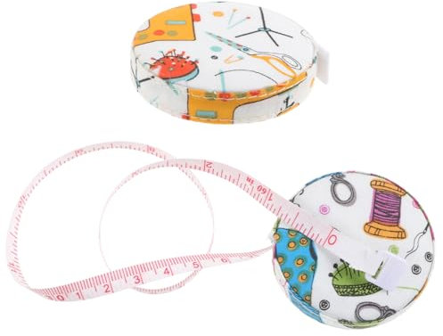 IWOWHERO 2stücke Maßband Einziehbar Kleines Maßband Zum Nähen Stoffmaßband Taschenmaßband Für Körpermaß Messen Mit Druckknopf Körper
