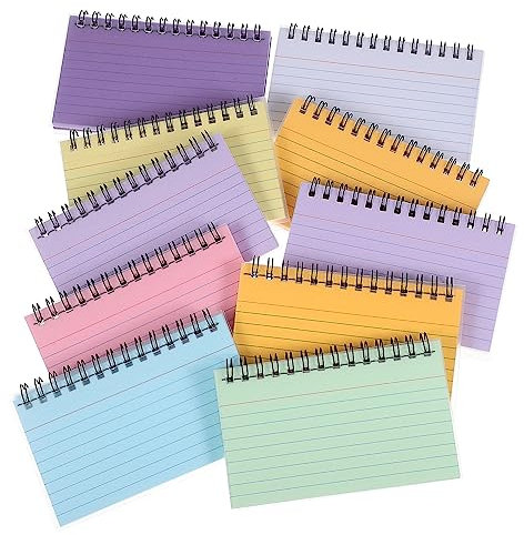 DIYEAH 10piezas De Notas Pequeño Para Estudiantes Tarjetas De Índice Tarjetas De Revisión Cuadernos De Registro Compacto y Fácil De Transportar
