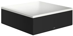 hansgrohe AXOR Suite lavabo da appoggio, angolare, 285x285 mm, con telaio in metallo, senza sfioratore, SolidSurface, 42002, Colorazione: nero opaco