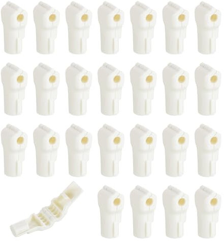 QUARKZMAN 50pz Gancio a Scatto, 6mm Gancio per Esposizione a Pannello Forato bloccato blocco per Sicurezza del Carico (Bianco)