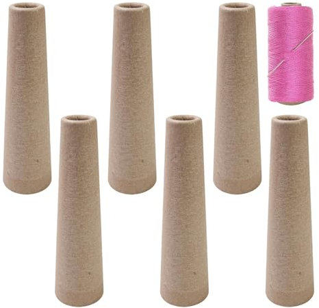 Wollwickelröhrchen, 6 Stück, Garnknäuel, Wickelzubehör, Strickschlauch, Wickelschlauch, Karton, Kegel, Garn, Organizer, Aufbewahrung, Webart für Nähzubehör