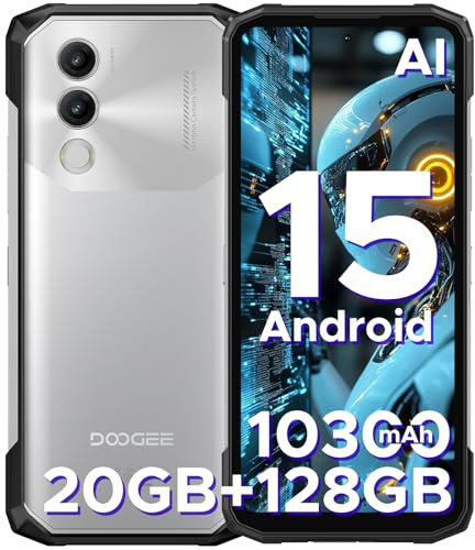 DOOGEE Blade 20 Rugged Smartphone 2025, 20GB+128GB/2TB Telefono Indistruttibile Android 15, 10300mAh Telefono Rugged 6.6” HD+ 90Hz IPS, 3 Slot/4G Dual SIM, Unisoc T7200/16MP/GPS/Face Unlock Naturale