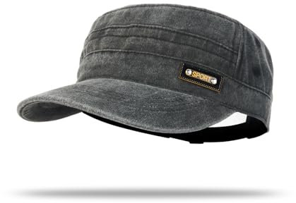 YAMEE Military Cap Herren Vintage Denim,Army Cap Herren Atmungsaktiven Sonnenschutz