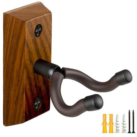 Gitarrenwandhalter, Zebra-Holz-Gitarrenaufhänger, U-förmiger Gitarrenwandhalter, Gitarrenhaken-Halter-Wandhalter Gitarrenzubehör für Akustik-, E-Gitarre, Banjo, Bass, Ukulele