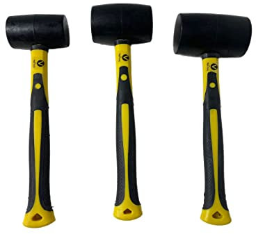 Gummihammer Hammer Ausbeulhammer 370/500/700g 3 tlg Set Schlosserhammer