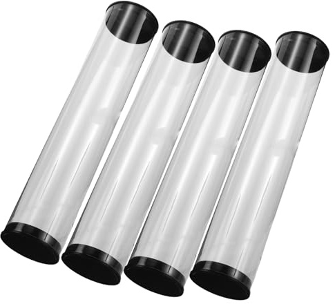 Veemoon 4pcs Plastic Golf Ball Tubes 22x4.5cm with Lid Golf Ball Display Holder and Storage Case for Collection and Preservation