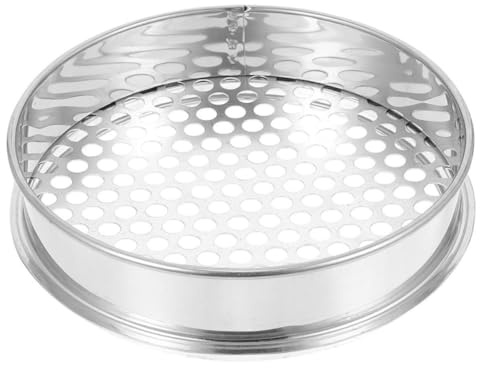 VILLFUL Tamiz de Tierra de Acero Inoxidable 20 cm con Malla Fina, Accesorio para jardín y hogar, Resistente al Desgaste para cribar Suelo y Granos de café
