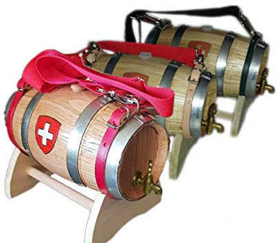 Fass weinfass Bernhardiner 1 Liter Wasserhahn Messing