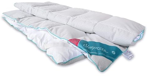 SleepCOOL Temperaturregulierende Matratzenauflage 100x200cm COOL.XPERIENCE - Leichter Kühleffekt, Weniger Schwitzen, Weniger Frieren, Besser Schlafen, Angenehmes Schlafklima