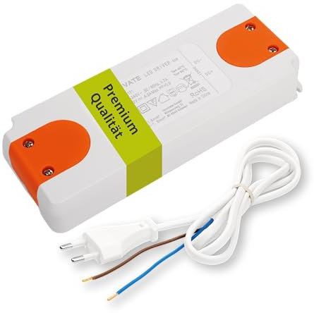 INNOVATE DC 12V Netzteil LED 0-50 W mit Stecker I LED Trafo 230V auf 12V | LED Netzteil 12V DC Spannungswandler 230V auf 12V IP20 ohne Mindestlast I LED Trafo 12V 50W Flackerfrei, kein Flimmern Summen