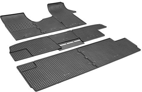 Gummimatten Fußmatten Gummifußmatten RIGUM geeignet für Renault Trafic 8/9-Sitzer 2014-2020 L1 Perfekt angepasst + Magic Eraser