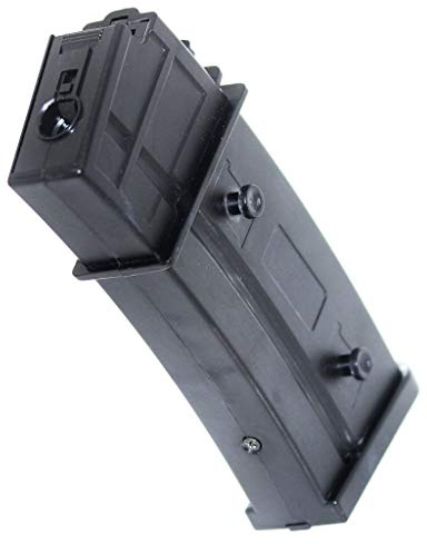 Airsoft Softair Parts Battleaxe 430rd Flash Mag Hi-Cap Magazin für Tokyo Marui Elite Force JG Jing Gong CYMA Classic Army ARES S&T G36 Serie AEG Schwarz