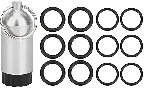 Tauchflaschenventil Siegelring, OR-MT02 Miniatur-Aluminium-Tauchflasche mit 12 STK. Tauchen Zylinderventil O-Gummiring für die meisten Flaschenventile (Silber)