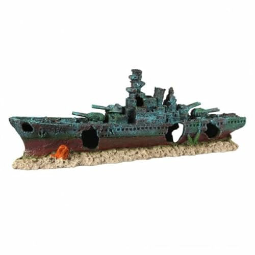 Aqua Della, Dekoration für Aquarium, 3Massetship L - 37,5 x 17,5 x 20 cm, in Polyesterharz, Nicht -toxisch und neutral, für frisches und gesalzenes Wasseraquarium, realistisch, geeignet, realistisch