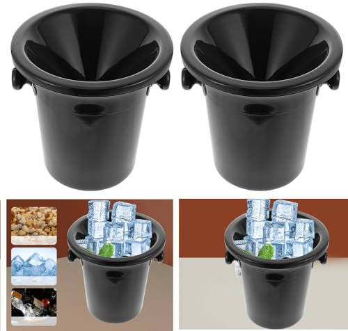 Cabilock 2pcs Black Wine Tasting Spittoon Small Plastic Ice Bucket for Wine Tasting Parties
