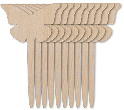 Herbests 10er Set Pflanzenschilder zum beschriften,T-Form Pflanzenstecker Kräuterschilder Mini Holz Garten Etiketten für Baumschulen Pflanzenzucht Zierpflanzen Topfkräuter Blumen Gemüse