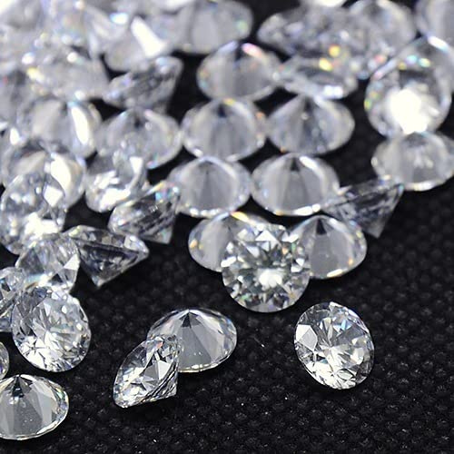 Craftdady 200 Stück klare Zirkonia, 10 mm, funkelnde Zirkonia, Güteklasse A, lose Steine für Schmuckherstellung, Reparatur