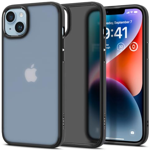 Spigen Ultra Hybrid Hülle Kompatibel mit iPhone 14 Plus -Matte Black