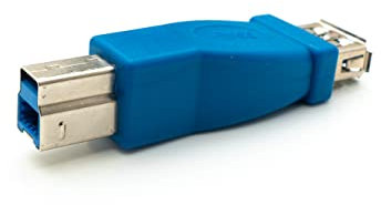 System-S Adaptateur USB 3.0 Type B mâle vers câble Femelle Type A en Bleu