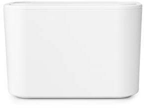 Brabantia - Mindset Contenitore per Rifiuti - Ideale per Rifiuti di Piccole Dimensioni - Coperchio Basculante Rimovibile - Antigraffio - Resistente alla Corrosione - White - 8.5 x 15 x 10 cm