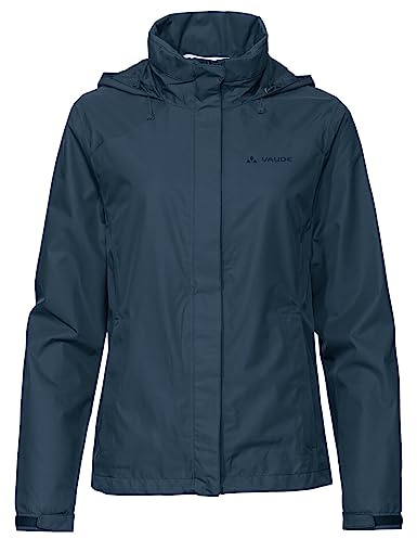 VAUDE Escape Bike Light Regenjacke Damen – Gefütterte Regenjacke mit 2-Lagen Membran, reflektierende Jacke wasserdicht 412g