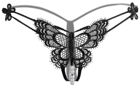 hahuha Cintres pour Lingerie G LaceTransparent Femmes sous-vêtements Sexy Slips de Lingerie Perle Corde Strings Sexy Strings Photo Lingerie