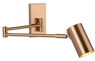 Lampes murales modernes , Applique murale moderne à bras oscillant doré, lampe de chevet de chambre à coucher, applique murale en métal d'intérieur for salon, canapé, bureau, salle d'étude, appliques