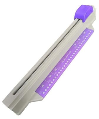 TRITAM 1 Stück 30-Loch-Stanzer Schiebeleichter Locher Weiß & Lila Kunststoff 30 Löcher A4 B5 A5 A7 B7 A6 B6 Kapazität 5 Blatt Lochpapier Stanzer