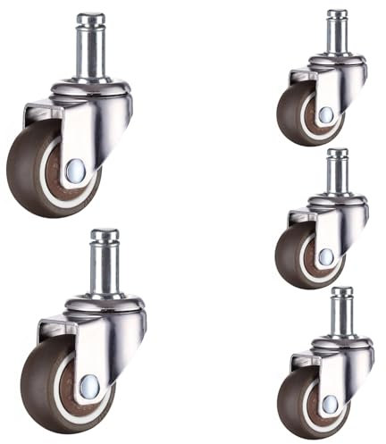 Bürostuhl Rollen 5er Set, Bürostuhl Rollen, 360-Grad-Rotation, Bürostuhl-Räder Ersatzrollen für Teppich Und Parkett, Gummirollen, Hartbodenrollen für Bürostuhl ( Size : 2 in 11MM single wheel (5 pcs)