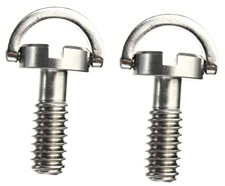 HEMOTON 2pièces Vis Trépied Acier Inoxydable avec Anneau d Et Tête Plate Adaptateur à Dégagement Rapide pour Appareil Photo Lot de Robuste