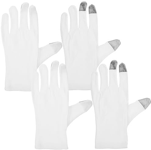 HOMSFOU 2paare Baumwollhandschuhe Gartenhandschuhe Mit Touchscreen-funktion Dünne Handschuhe Für Outdoor-arbeit Bequeme Handschuhe Zum Schlafen Praktische Als