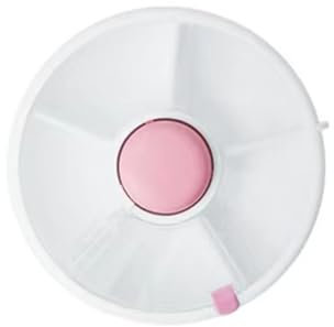 FOGARI Snack Box Spinner con Tapa - Snack Spinner, Ontenedor de Aperitivos para Niños, Caja de Merienda Giratoria con Dispensador de 5 Compartimentos para Snack Fruta Seca Galleta (Rosa)