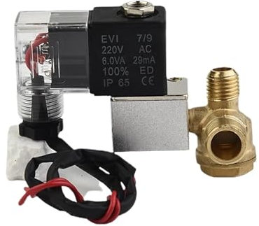 AQXYWQLP Pièces pneumatiques, Machine silencieuse sans huile, électrovanne de contrôle, vannes de voie, composants de compresseur d'air de purge, raccords et adaptateurs 2 pièces (Color : B)