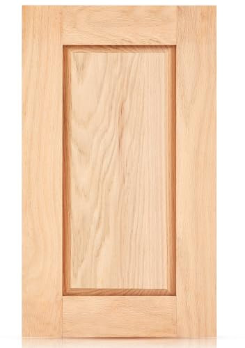 Memorywuu Unfinished Oak Kitchen Cabinet Door Replacement Shaker Cabinet Doors Bathroom Vanity Replacement Doors for Kitchen, Bathroom, Closet(13.25'' W X 22.5'' H)