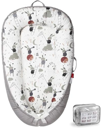 BUTOA Baby Lounger - Breathable & Soft Baby Nest, Portable and Lightweight Tummy Time Lounger for Home and Travel, Ideal Newborn Babies Essentials Baby Shower Gifts