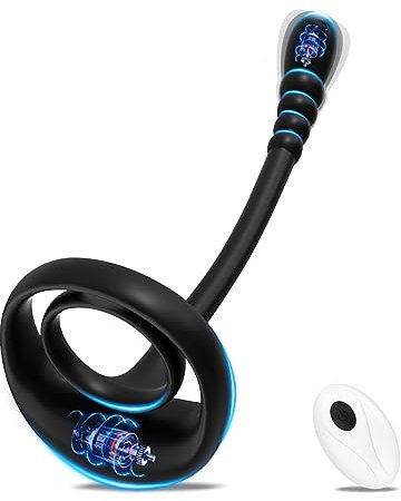 PQKuss Analvibratoren für mann,Analplug mit Penisring 10 Vibrationmodi,Analplug mit Fernbedienung,Sex spielzeug für Männer Prostata Stimulation männer Analplug