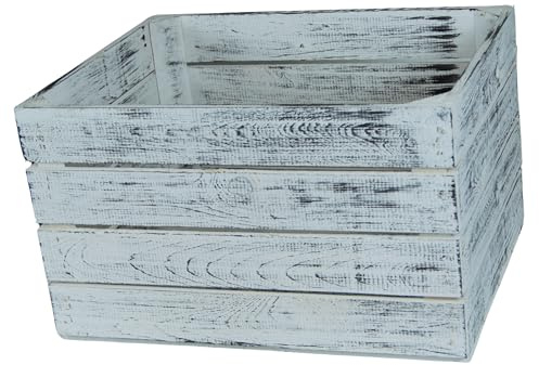 Cuscino per la nostra scatola di legno Johanna, 50 x 40 cm, cuscino per casse di legno (Johanna shabby bianco)