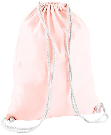 Veproli Baumwoll Turnbeutel Sportbeutel Zuziehbeutel Gymsack Sack Jute Schule Rucksack (Pastel Pink/Rosa)